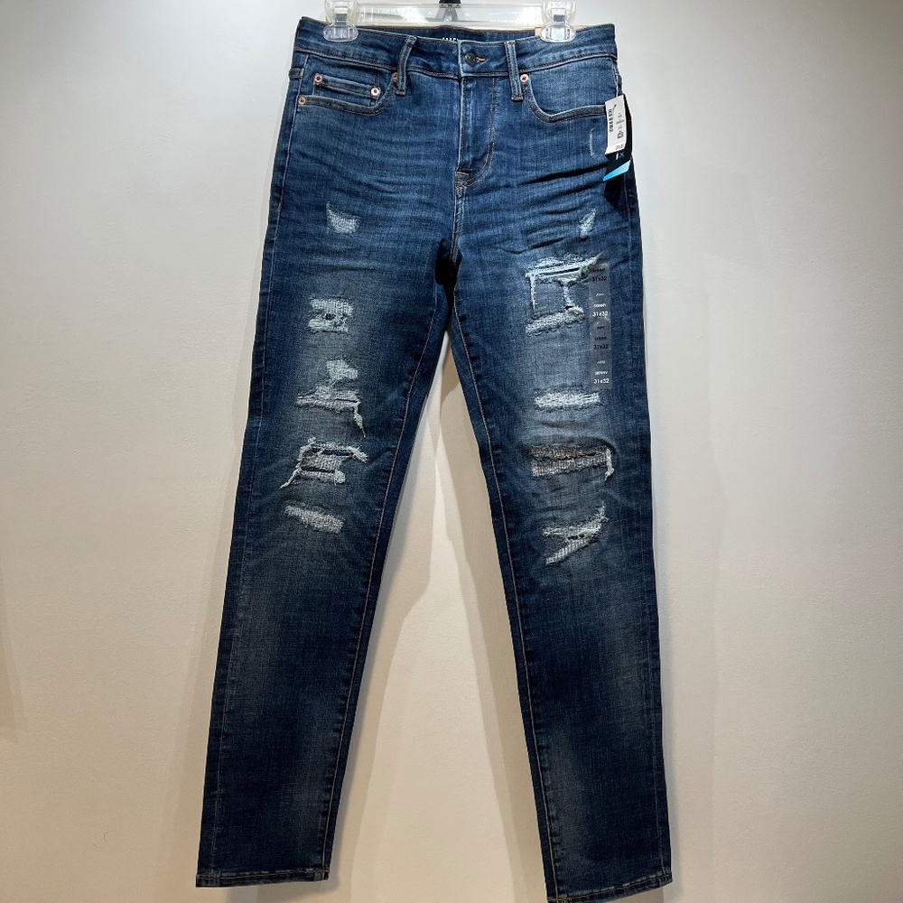 Aero Men's 31Wx32Lskinny stressed jeans Premium max stretch coolmax tech NWT